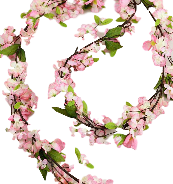 Garland - Cherry Blossoms - Diy Cherry Blossom Garland (564x600), Png Download