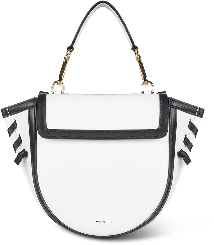 Hortensia Bag Mini White Black Frame - Shoulder Bag (1000x1000), Png Download