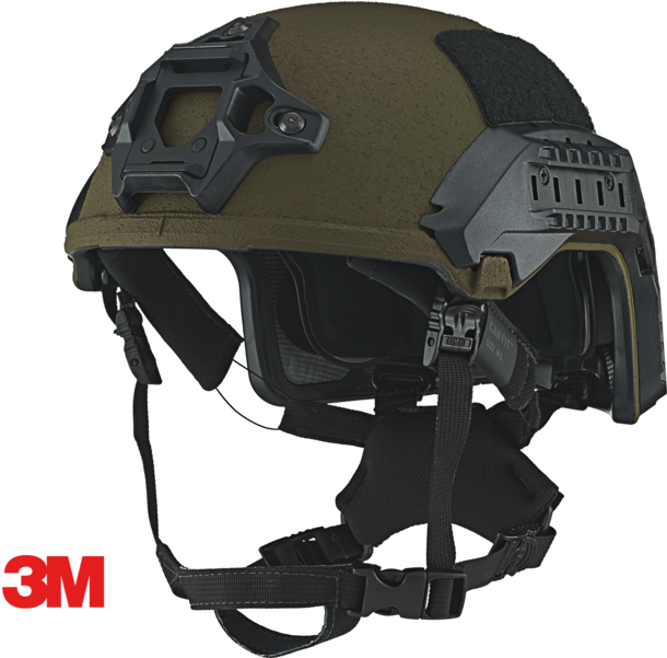 Schubert > 3m Ulw-bbh Tactical Helmet, Green - Schuberth Helm Militär (660x600), Png Download