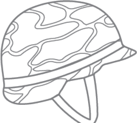 Drawn Helmet Military Helmet - Sketch (640x480), Png Download