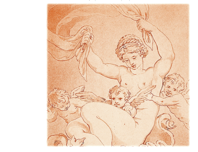 Clip Royalty Free Classical Drawing Red Chalk - Illustration (700x800), Png Download