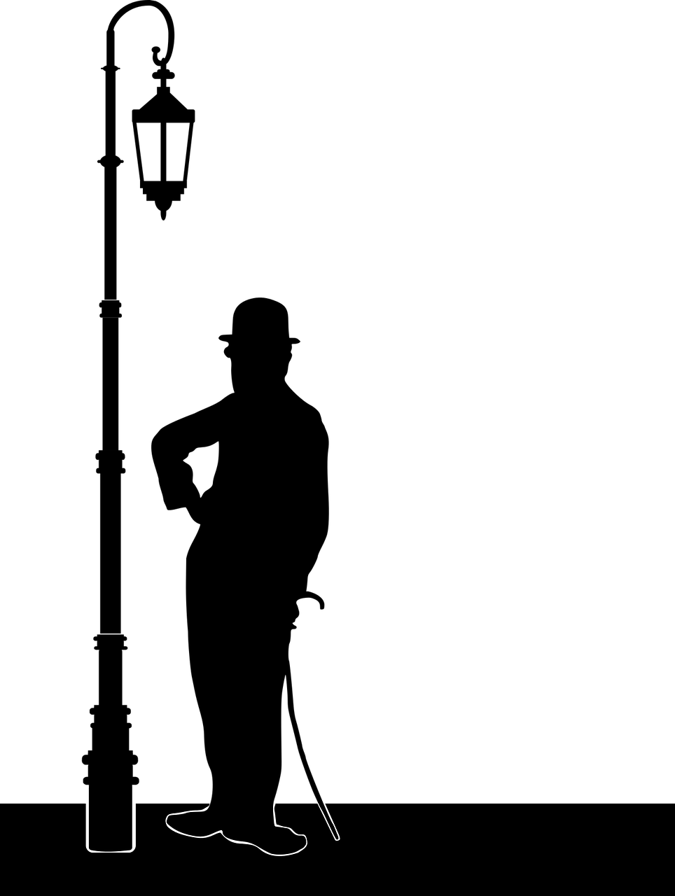 Charlie Chaplin Silueta (964x1280), Png Download