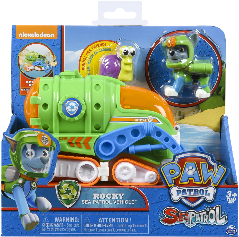 Rocky Và Tàu Sửa Chữa - Patrulha Canina Brinquedo Rocky (1000x1000), Png Download