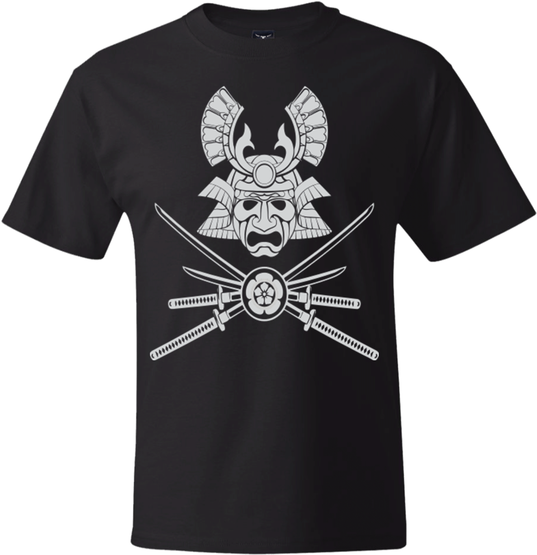 Samurai Helmet & Crossed Swords T-shirt - T Shirt (1155x1155), Png Download