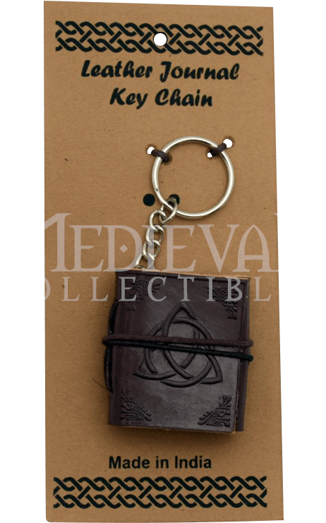 Triquetra Leather Embossed Journal Key Chain - Keychain (740x740), Png Download