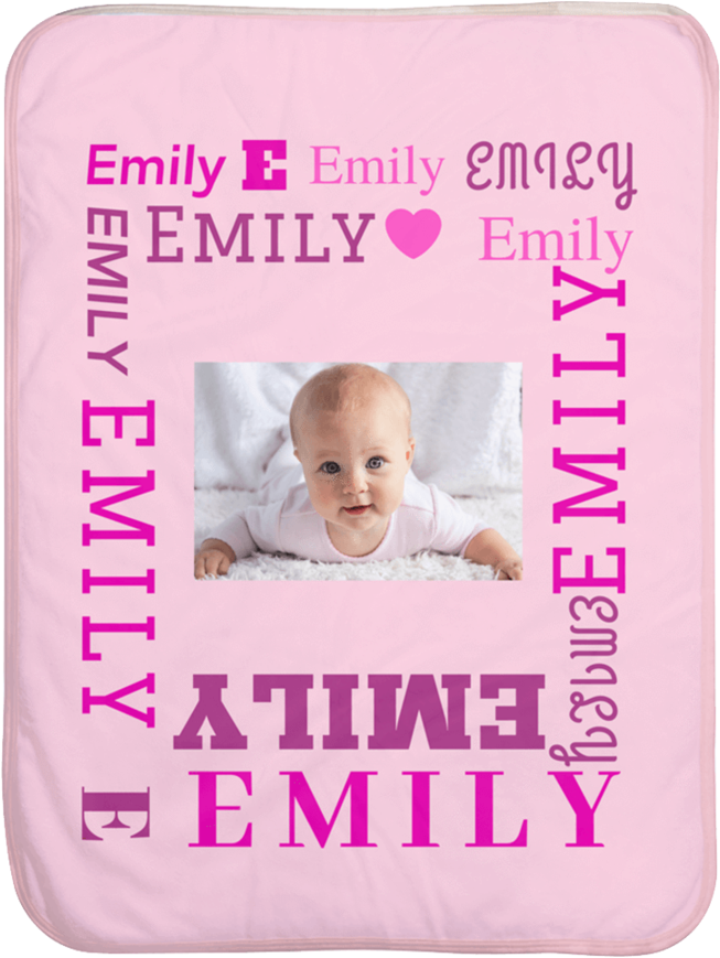 Personalized Infant Word Art Blanket - Baby (900x900), Png Download