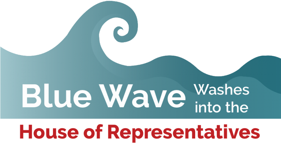 Blue Wave Washes Into The House Of Representatives - Graphic Design (900x534), Png Download