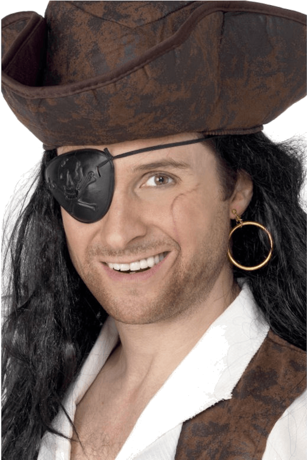 Pirate Eye Patch - Pirate With An Eye Patch (600x951), Png Download