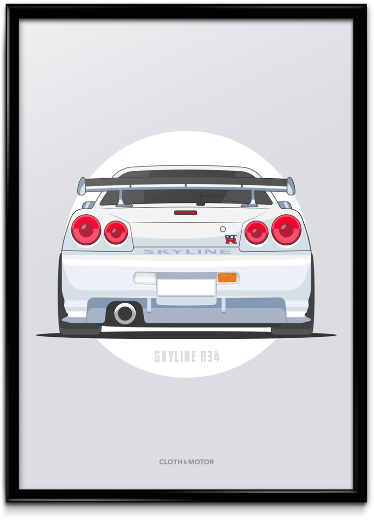 859 X 1118 7 - R34 Gtr Poster (859x1118), Png Download