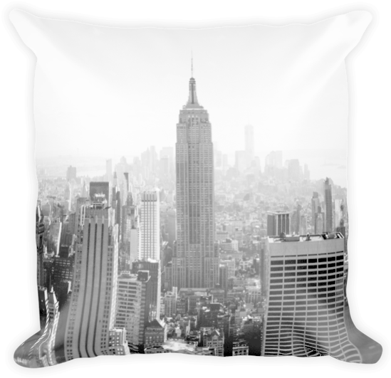 Cityscape Pillow - Cushion (600x600), Png Download