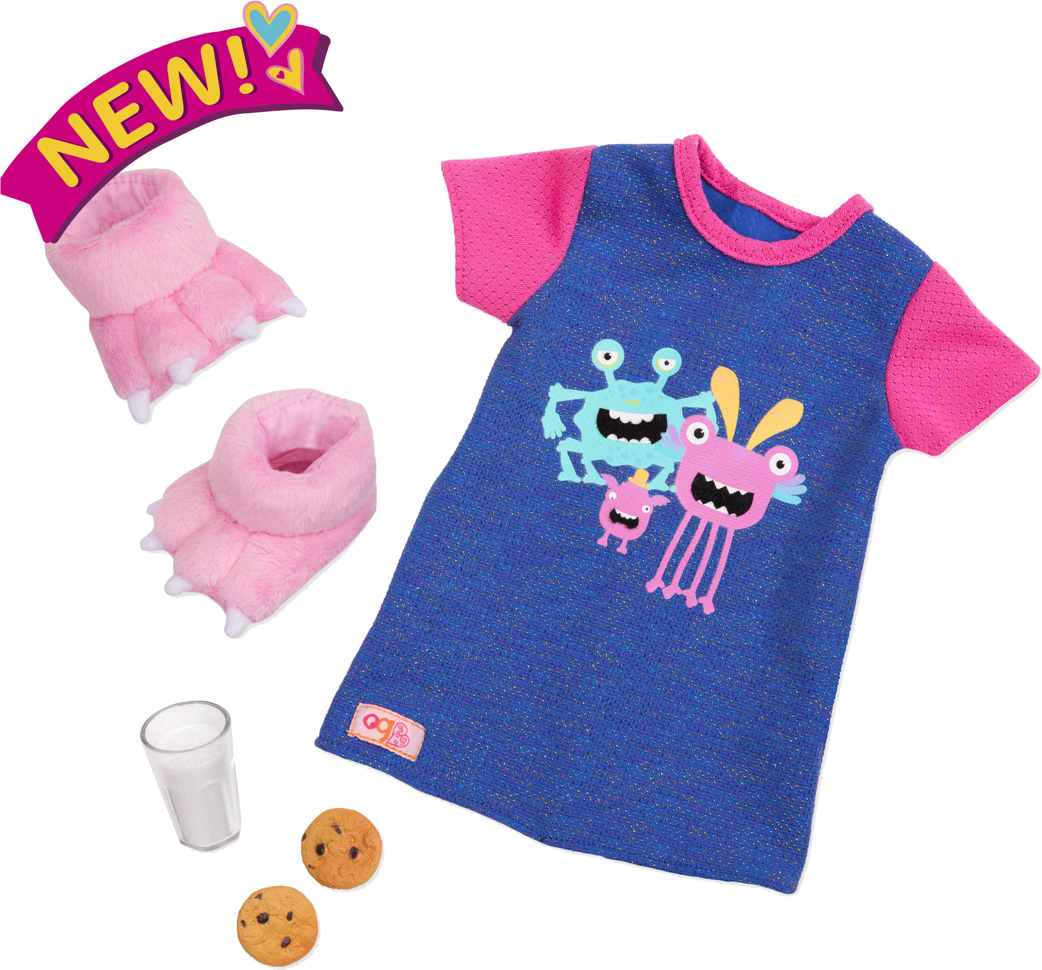 Snuggle Monster Pajama Outfit For 18-inch Dolls - Crab (2100x2100), Png Download