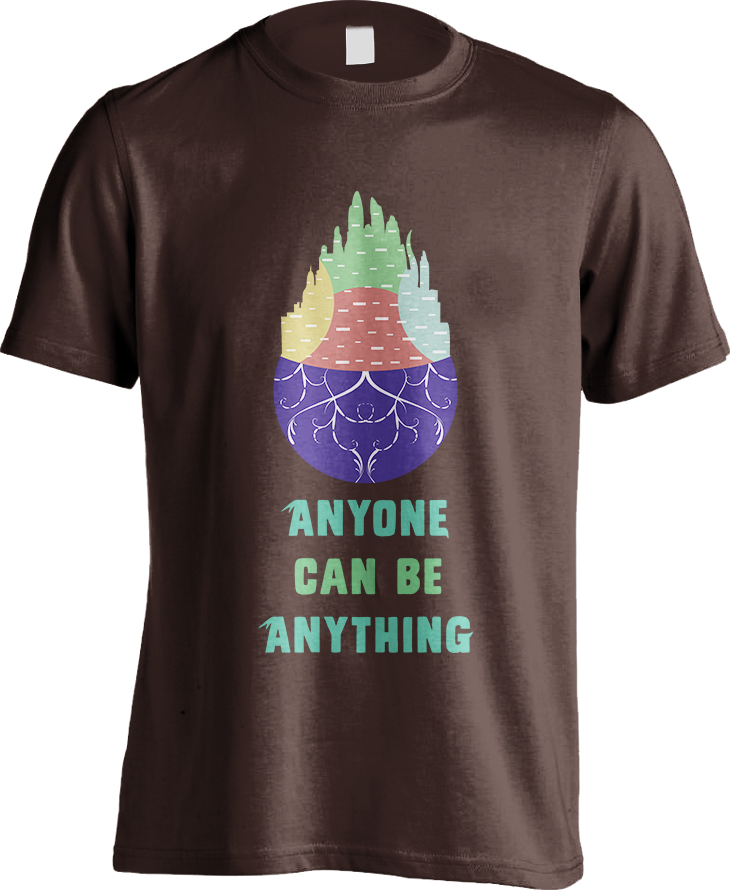 Anyone Can Be Anything [dark Chocolate] T-shirt - Anyone Can Be Anything Zootopia T Shirt (730x890), Png Download