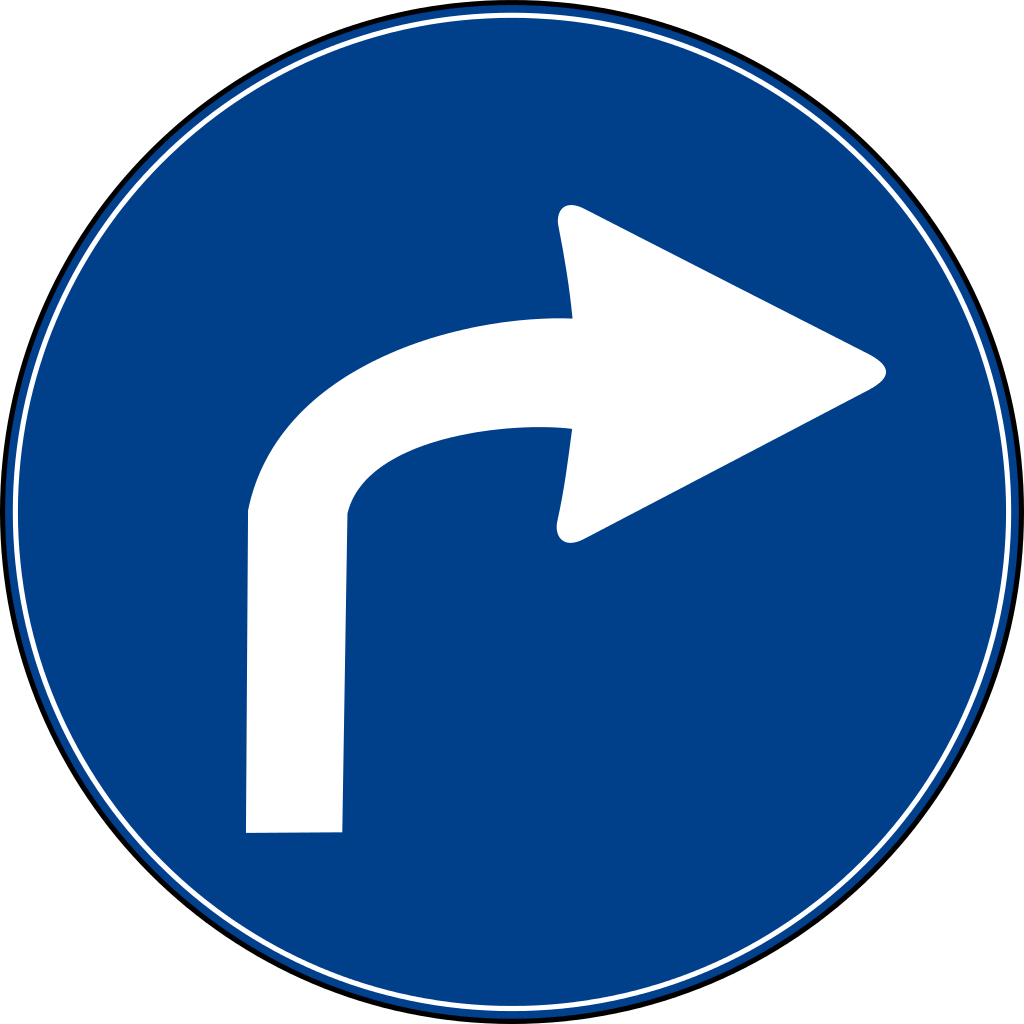 Turkey With Sign Svg - Road Signs Blue (1024x1024), Png Download