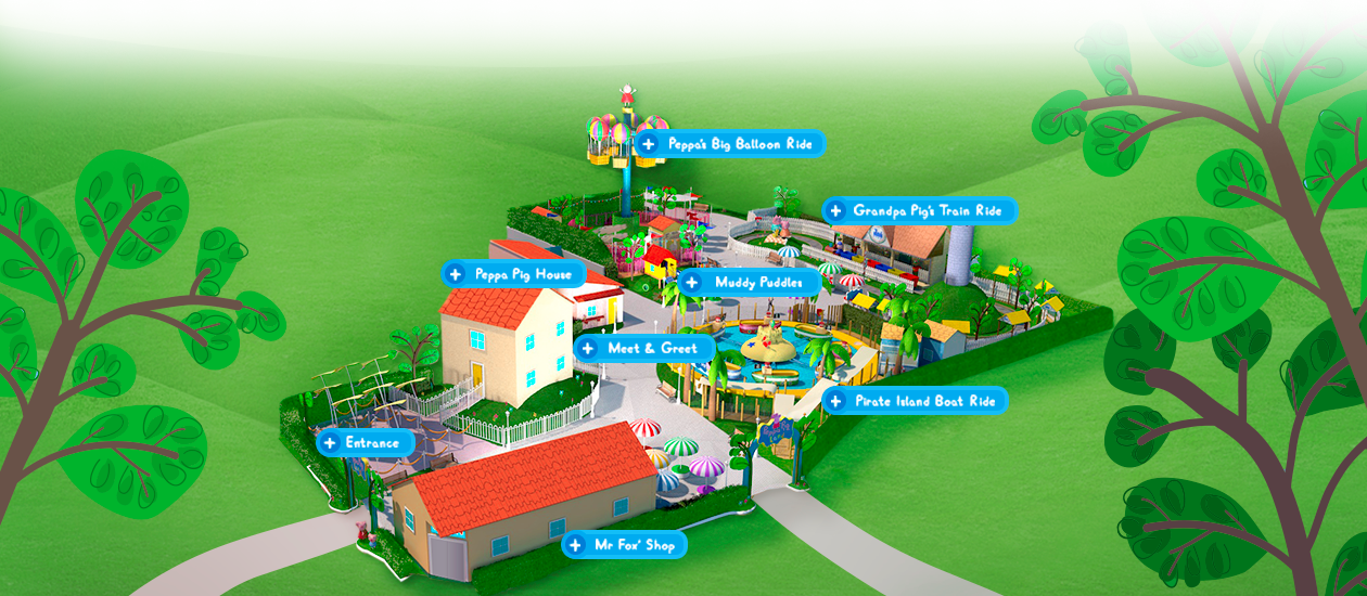 Peppa Pig Land - Scale Model (1260x550), Png Download