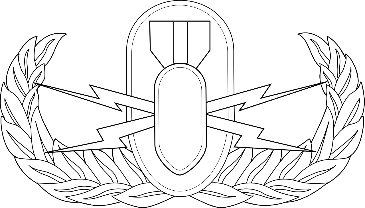 United States Air Force Explosive Ordnance Disposal - Eod Master Badge (1280x730), Png Download