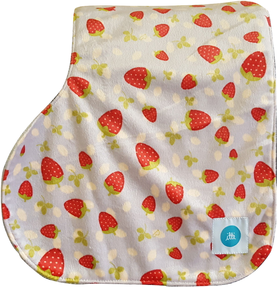 Burpy Cloth Strawberry Shortcake With Silver - Strawberry (1034x1068), Png Download