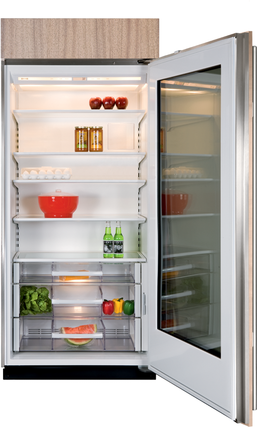 Bi-36rg All Refrigerator With Glass Door - Refrigerator (2000x984), Png Download