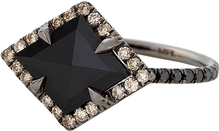 #inmydreams Mpl Black Diamond Kite Ring - Engagement Ring (450x750), Png Download