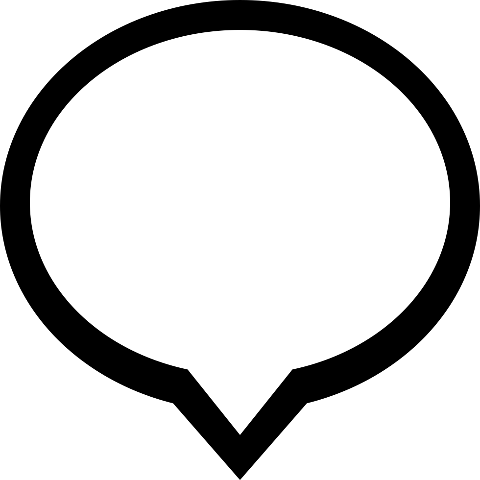 Clip Royalty Free Stock Comment Outlined Balloon Png (980x980), Png Download