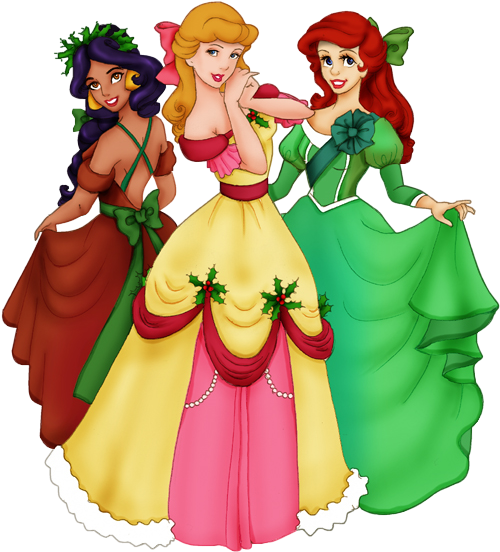 Glitter Clipart Princess - Christmas Card Printable Disney (574x654), Png Download