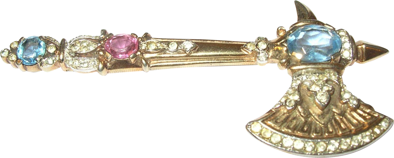 Vintage Alfred Philippe Trifari Battle Axe Brooch From - Body Jewelry (1518x1518), Png Download