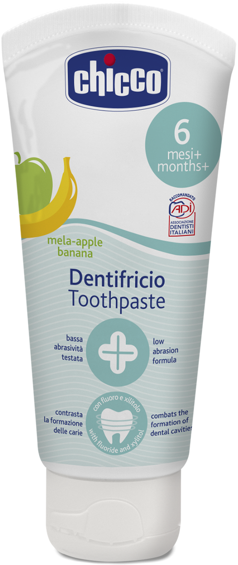 6m [no Fluoride] - Chicco Toothpaste Fluoride (1280x1280), Png Download