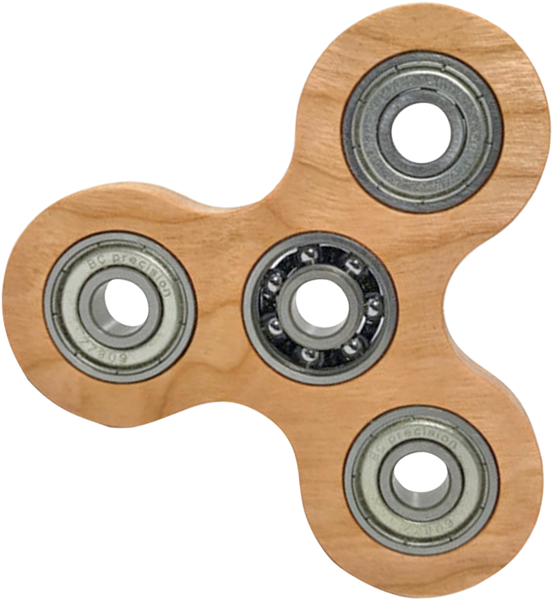Cherry Wood Hand Fidget Spinner - Fidget Spinner Png Wood (1000x1000), Png Download