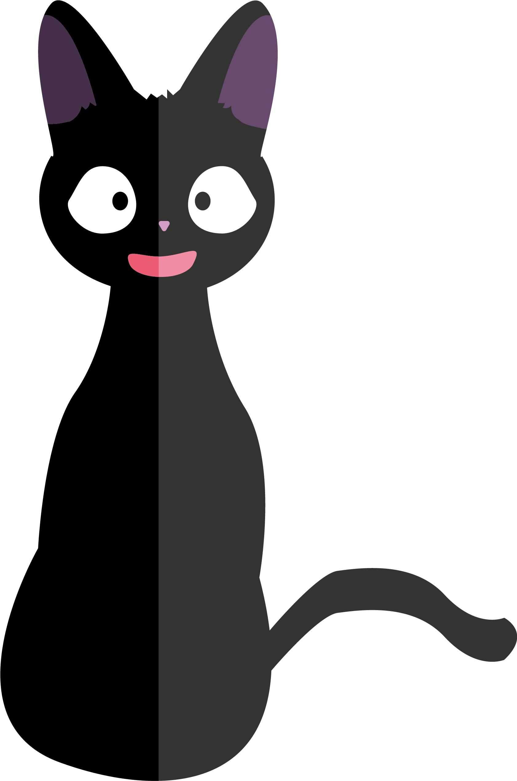 Jiji The Cat Vector Art From Kiki's Delivery Service - Kiki's Delivery Service Jiji Vektor (1970x2540), Png Download