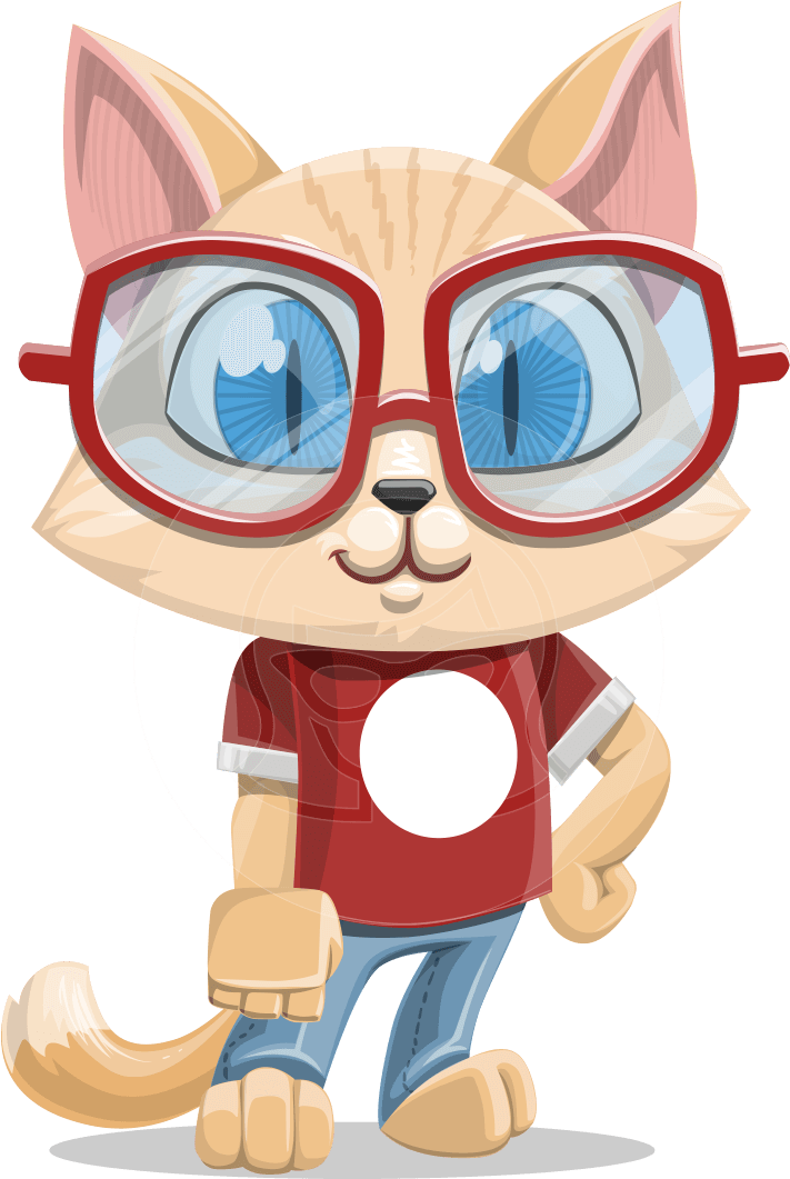 Svg Transparent Library Action Clipart Cute - Character Cat Vector (1025x1060), Png Download