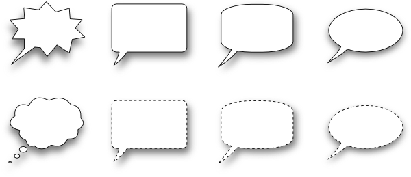 Speech Bubble (600x259), Png Download