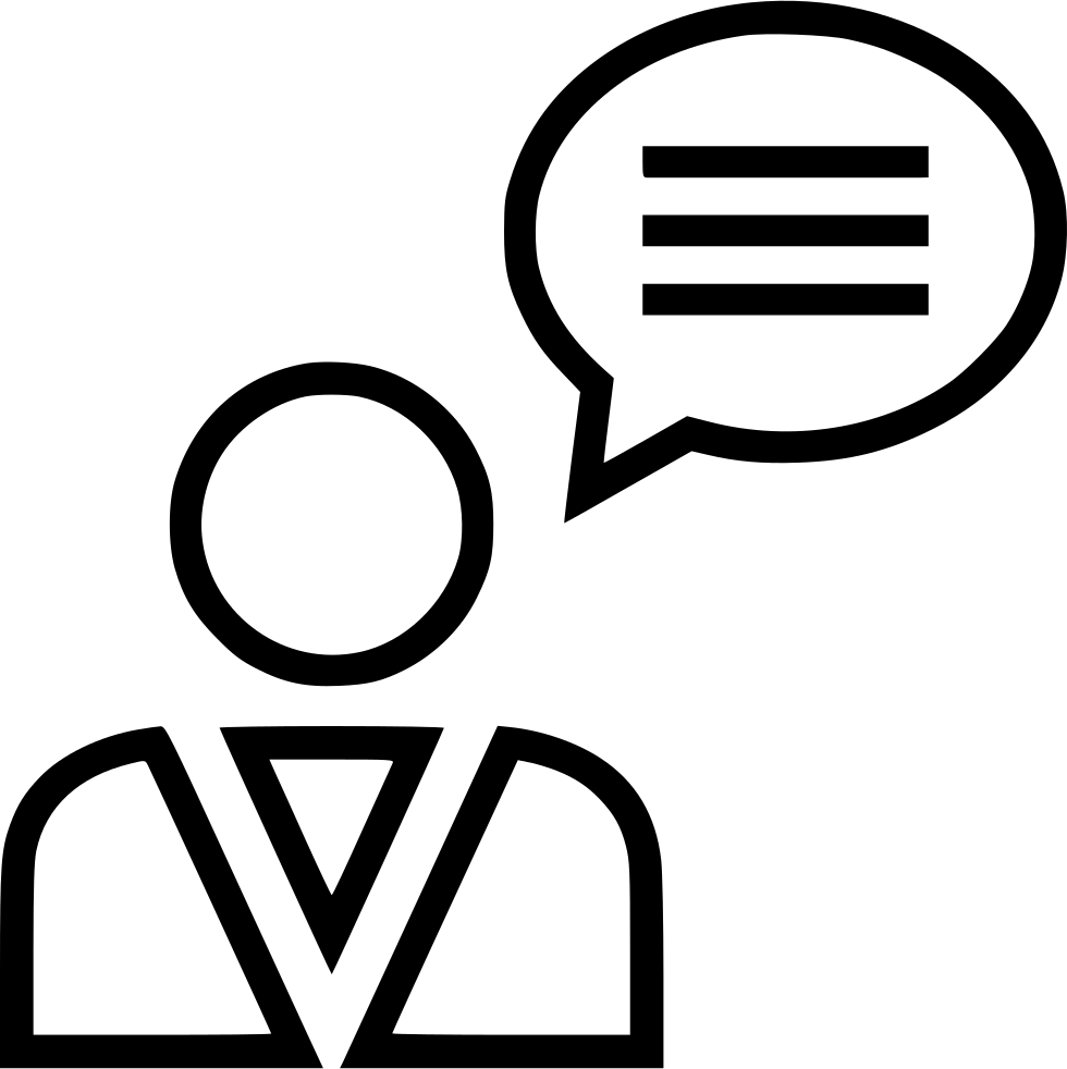 Conversation Bubble Talk Chat User Profile Comments - Icon (980x982), Png Download