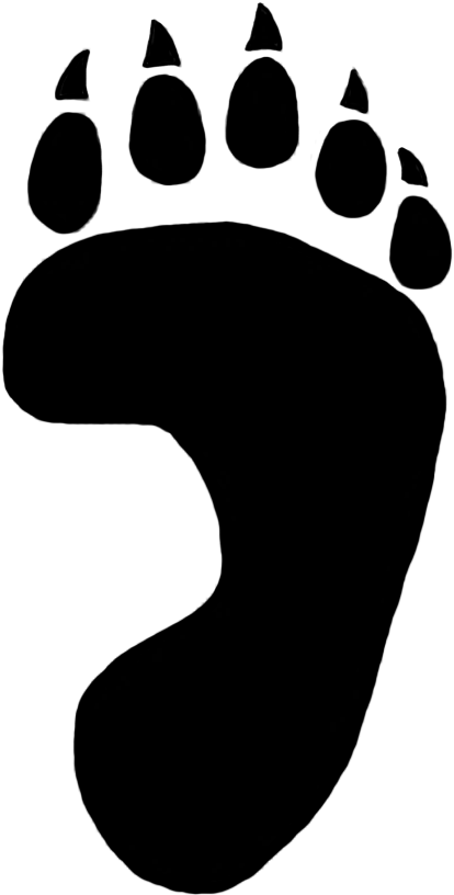 Paw Prints Clipart Black And White Stock - Footprint (654x984), Png Download