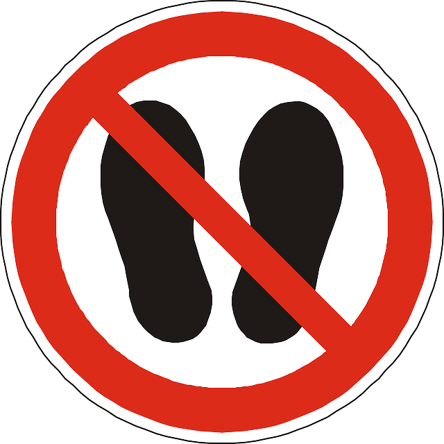 Step, Walk, Stand, Footprints, Foot Print, Prohibited - Betreten Der Fläche Verboten (640x640), Png Download