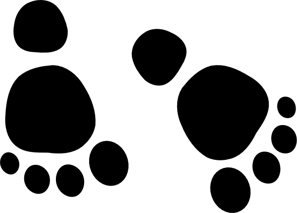 Monkey Footprints Clipart (600x429), Png Download