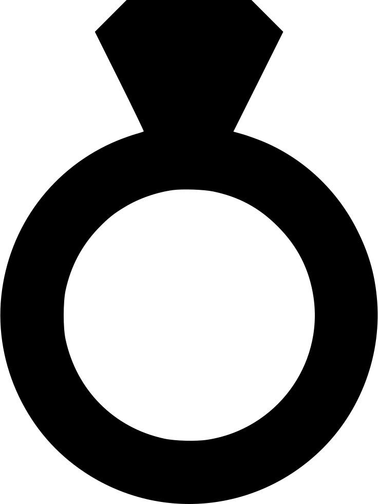 Wedding Transprent Free Download - Engagement Ring Silhouette (736x980), Png Download