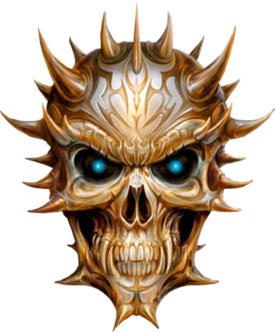 Halloween Graphics Skullpng - Evil Skull Gif (397x480), Png Download