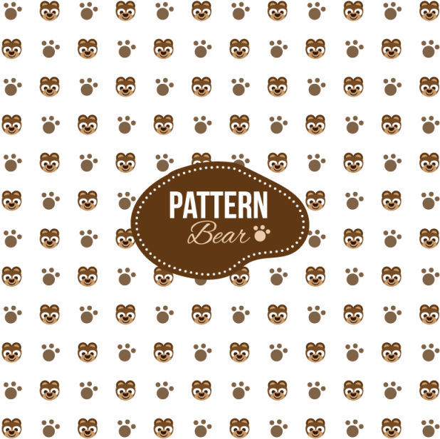 Pattern With Bear And Footprints Shapes, Background, - Jesus Heals The Paralytic Word Search (640x640), Png Download
