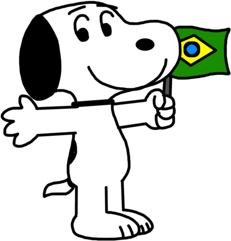 Flag At Getdrawings Com Vector Library Stock - Snoopy Brazil (894x894), Png Download