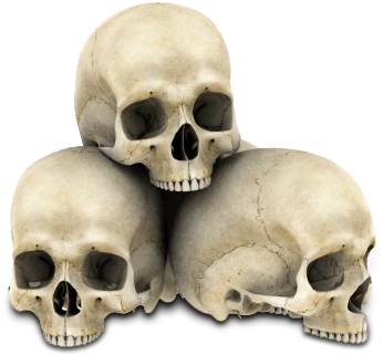 Stacked Skulls - Transparent Stack Of Skulls (362x350), Png Download