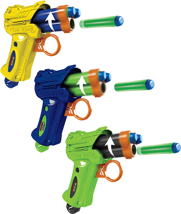 Dart Zone® Tri Fire Triple Shot 3 Pack - Dart Zone Covert Ops Dart Zone (900x900), Png Download