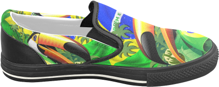 Brazil Flag With Toco Toucan Women's Unusual Slip-on - Toco Toucan With Brazil Flag King Duvet (500x500), Png Download