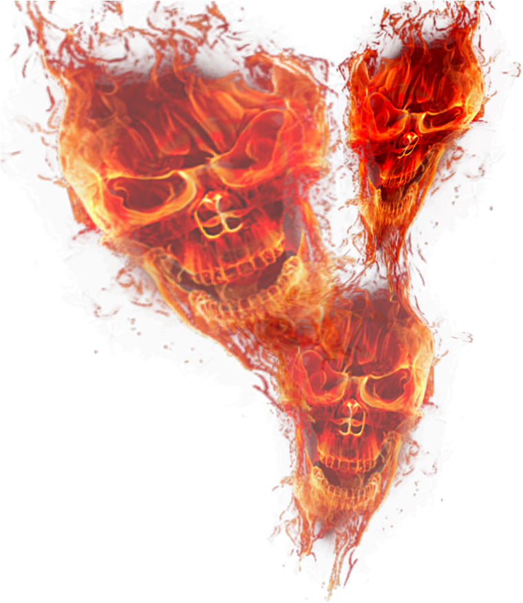 Hair Png, Skull Design, Silhouette Cameo Projects, - Skull And Fire Transparent (894x894), Png Download