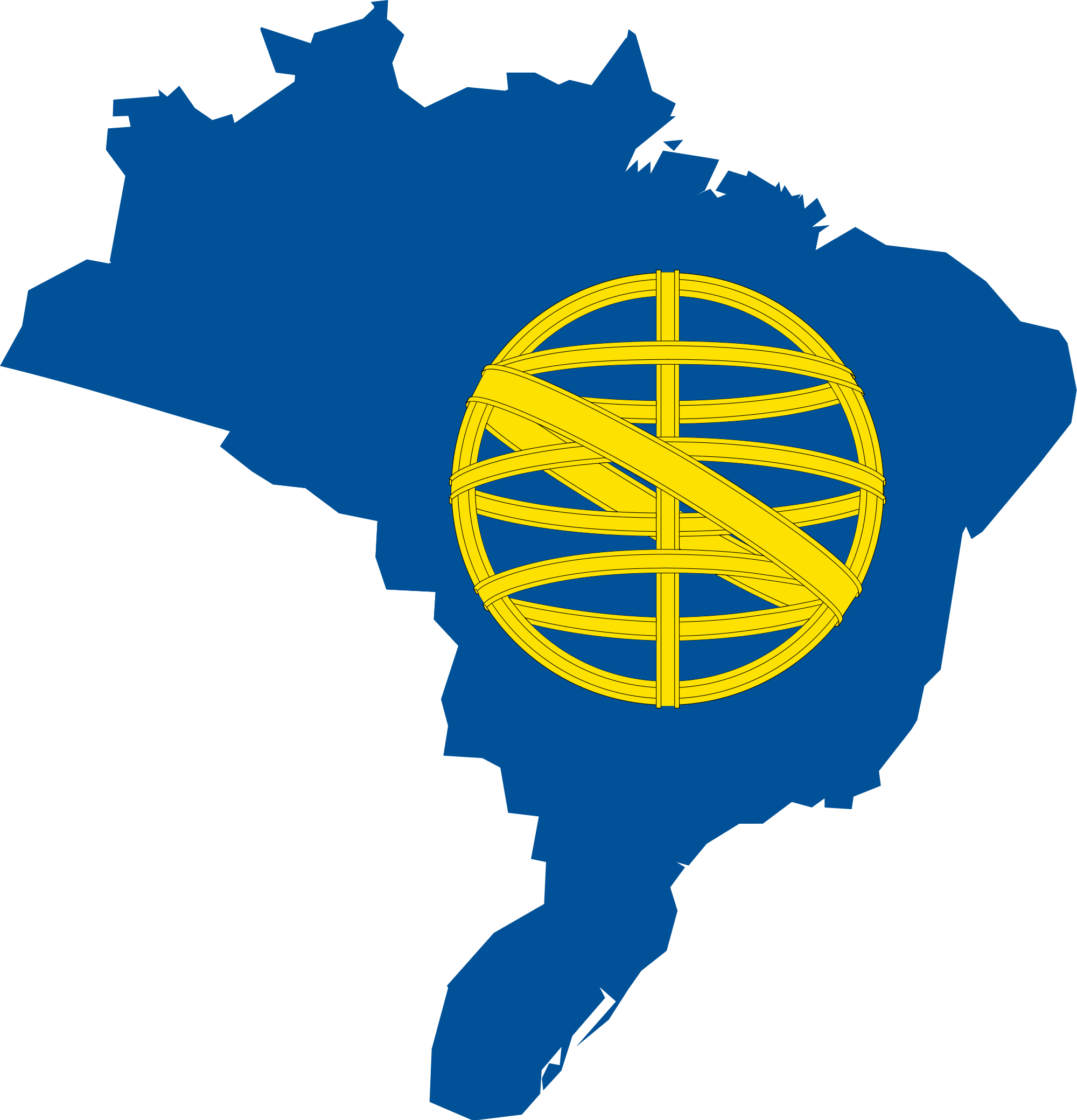 Flag Map Of Kingdom Of Brazil - United Kingdom Of Brazil (2000x2079), Png Download