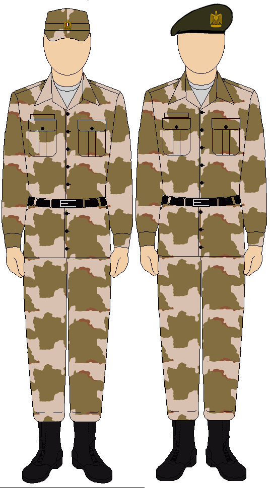 Egyptian Army Camo Uniform - Egyptian Army Uniform (536x970), Png Download