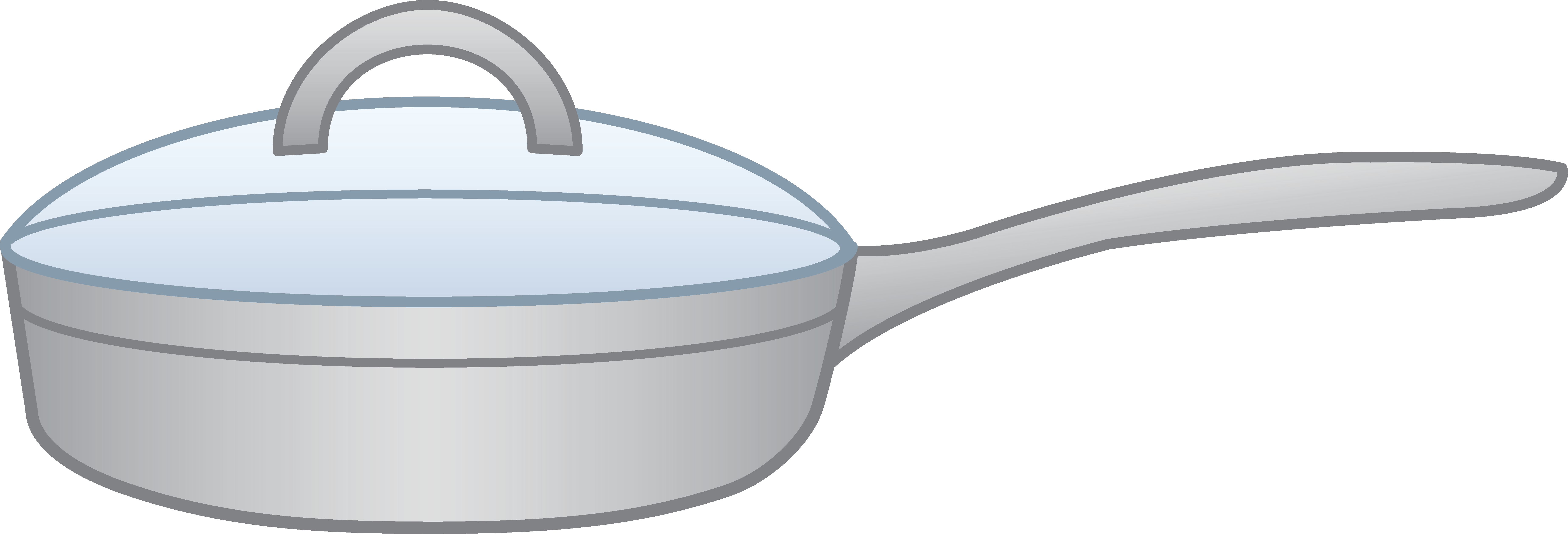 Cooking Pan Clipart Cooker - Clipart Skillet (7391x2518), Png Download