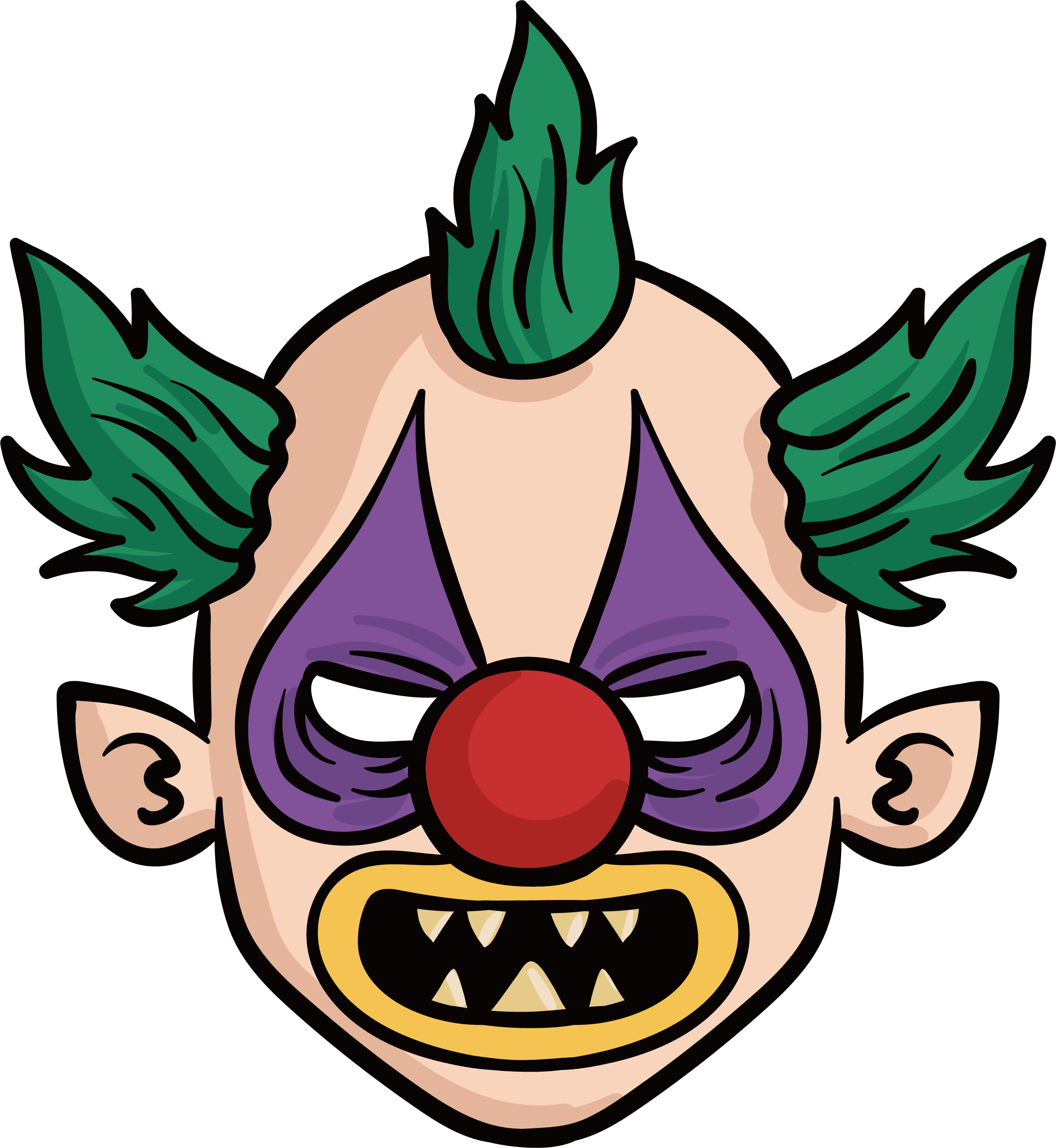 Evil Download Transprent - Gambar Kartun Badut Seram (2477x2693), Png Download