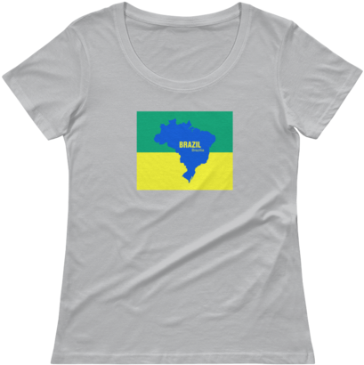 Brazil Flag Colors Women's Silver Scoopneck T-shirt - Ready To Hatch Pregnant Easter Shirt- Easter Pregnancy (480x480), Png Download