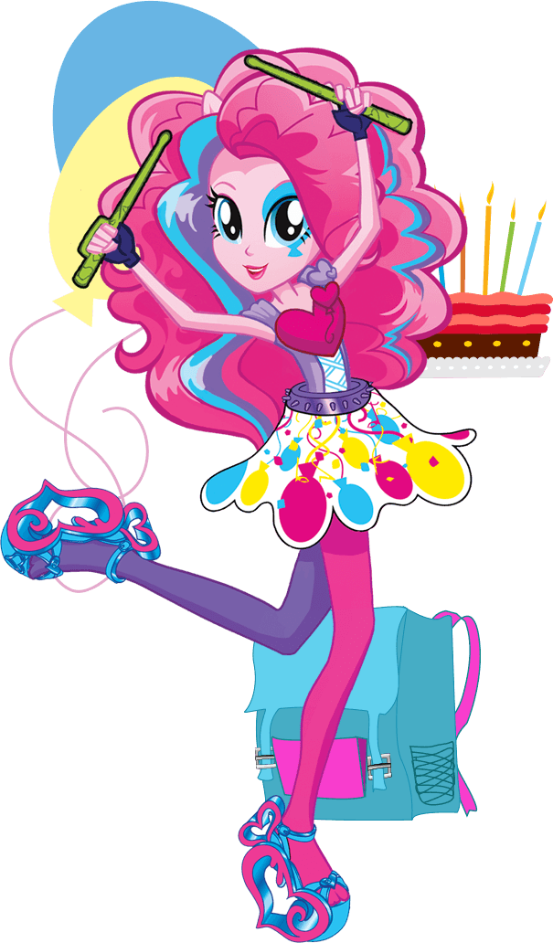 Pinkie Pie Rainbow Rocks Character Bio Art - Equestria Girls Rainbow Rocks Pinkie Pie (605x1032), Png Download