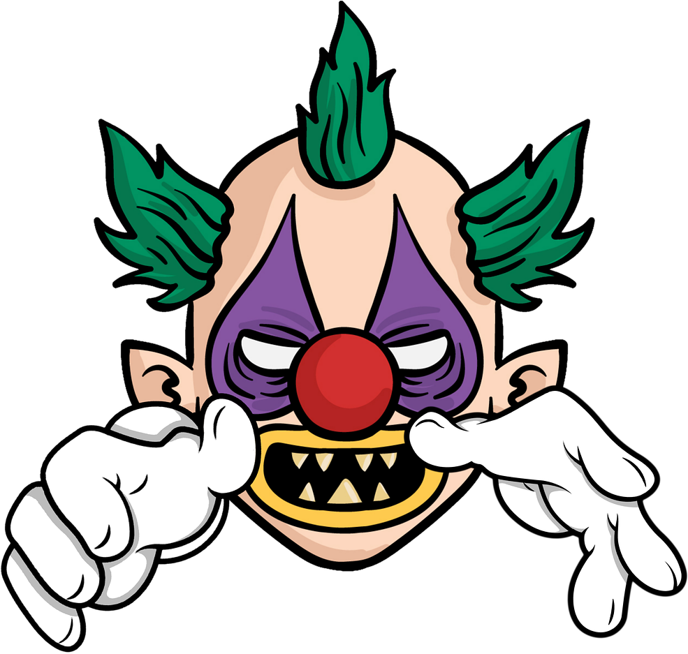Fear,scary Clown,spooky - Gambar Kartun Badut Seram (500x650), Png Download