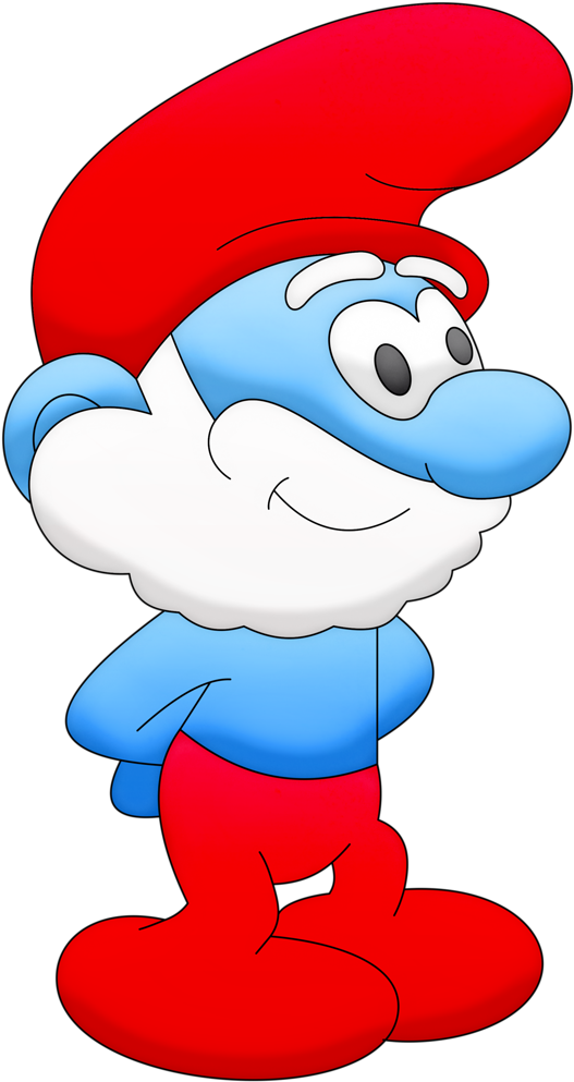 Smurfs - Papa Smurf (558x1024), Png Download